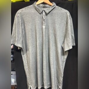 John Varvatos Charcoal Gray Polo Shirt XL